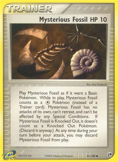 Mysterious Fossil, Pokémon card SS 91 — Sandstorm set
