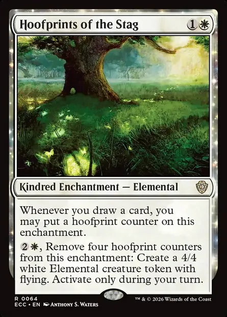Hoofprints of the Stag, Magic card ECC 64 — Lorwyn Eclipsed Commander set