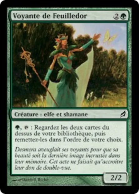 Voyante de Feuilledor, carte Magic LRW 215 — extension Lorwyn