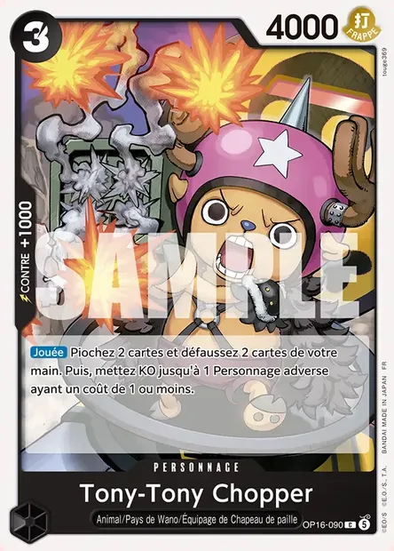 Tony-Tony Chopper, carte One Piece OP16-090 — extension L'HEURE DE LA BATAILLE DÉCISIVE