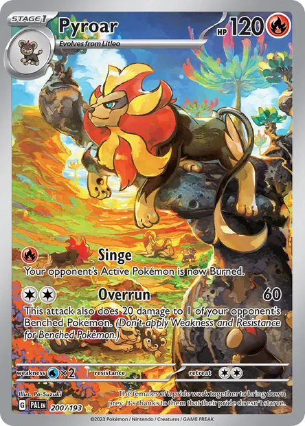Pyroar, Pokémon card PAL 200 — Paldea Evolved set