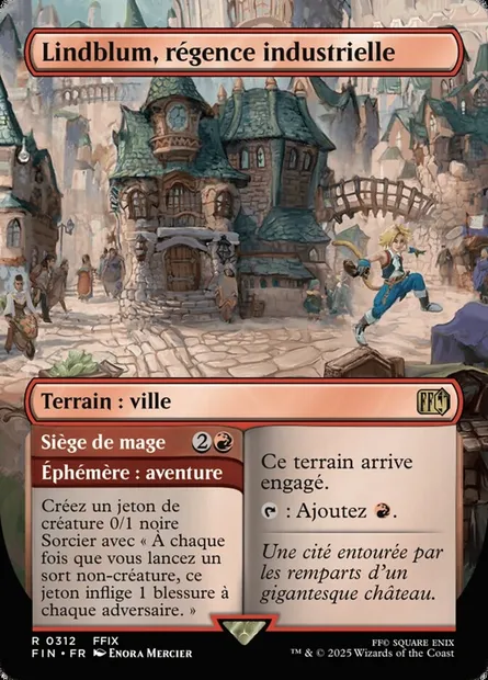 Lindblum, régence industrielle // Siège de mage, carte Magic FIN 312 — extension Final Fantasy