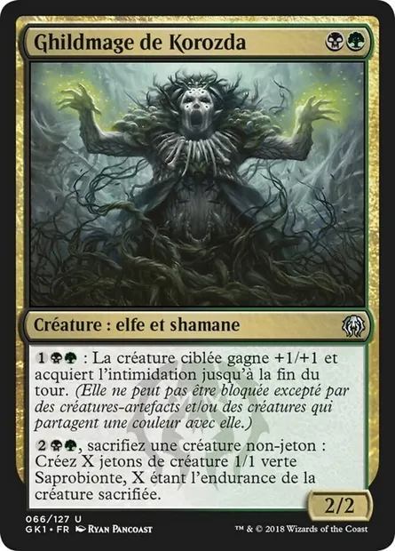 Ghildmage de Korozda, carte Magic GK1 66 — extension GRN Guild Kit