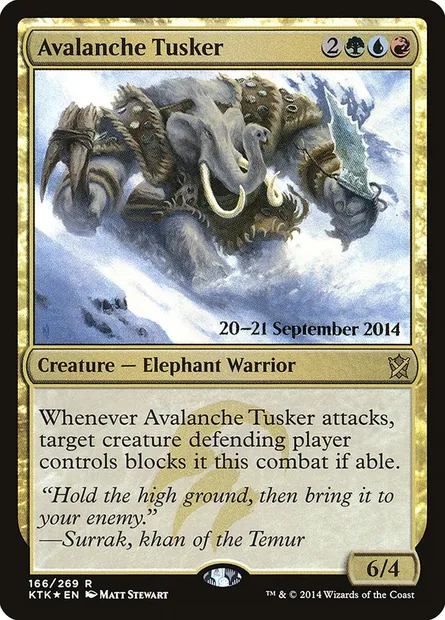 Avalanche Tusker, Magic card PKTK 166s — Khans of Tarkir Promos set