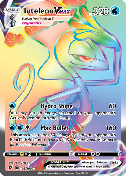 Inteleon VMAX, Pokémon card RCL 195 — Rebel Clash set