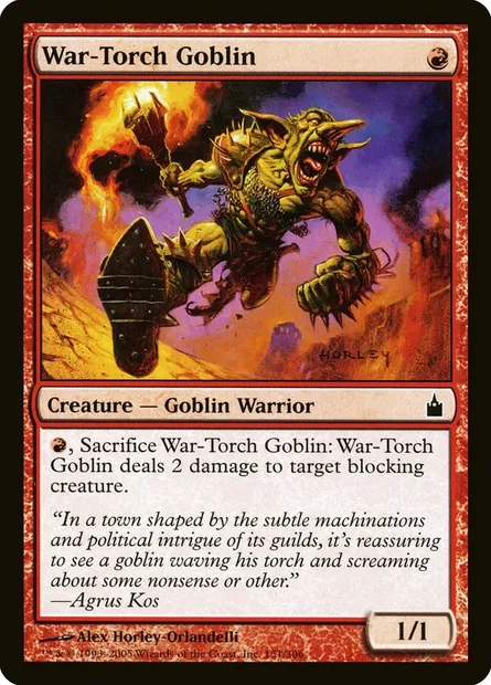 War-Torch Goblin, Magic card RAV 151 — Ravnica: City of Guilds set