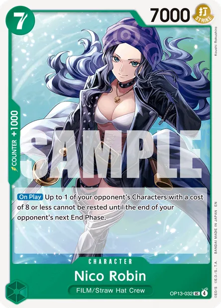 Nico Robin, One Piece card OP13-032 — CARRYING ON HIS WILL set