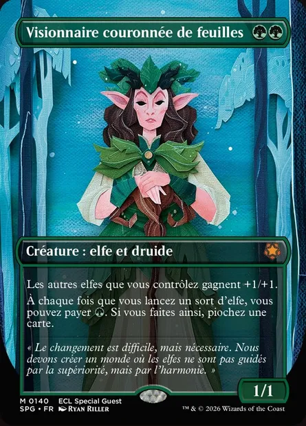 Visionnaire couronnée de feuilles, carte Magic SPG 140 — extension Special Guests