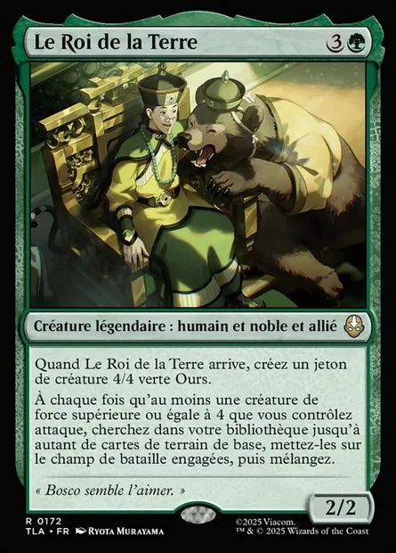 Le Roi de la Terre, carte Magic TLA 172 — extension Avatar: The Last Airbender