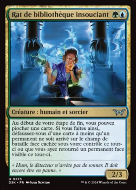 Rat de bibliothèque insouciant, carte Magic DSK 225 — extension Duskmourn: House of Horror