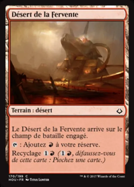 Désert de la Fervente, carte Magic HOU 170 — extension L’âge de la destruction