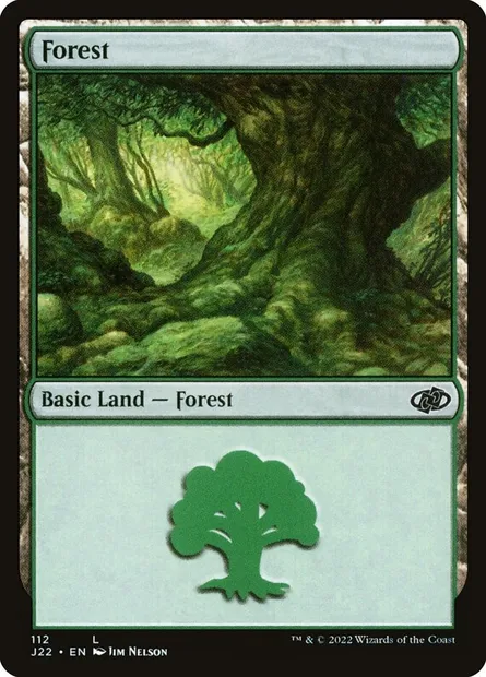 Forest, Magic card J22 112 — Jumpstart 2022 set