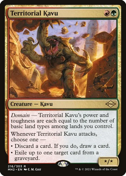 Territorial Kavu, Magic card MH2 216 — Modern Horizons 2 set