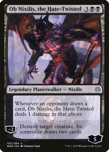 Ob Nixilis, the Hate-Twisted, Magic card WAR 100 — War of the Spark set