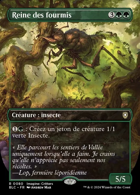 Reine des fourmis, carte Magic BLC 80 — extension Bloomburrow Commander