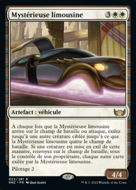 Mystérieuse limousine, carte Magic SNC 22 — extension Les rues de la Nouvelle-Capenna