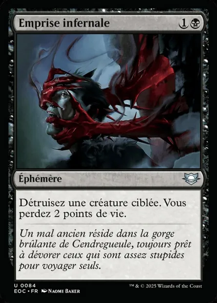 Emprise infernale, carte Magic EOC 84 — extension Edge of Eternities Commander