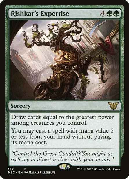 Rishkar's Expertise, Magic card NEC 127 — Neon Dynasty Commander set