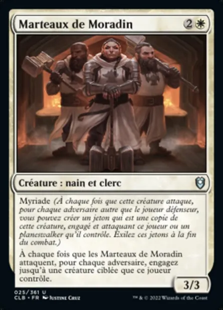 Marteaux de Moradin, carte Magic CLB 25 — extension Commander Légendes : la bataille de la Porte de Baldur