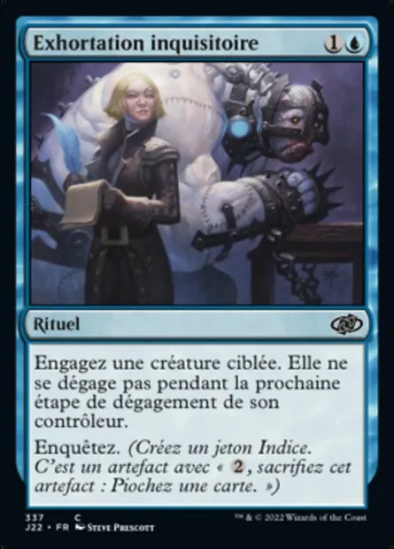 Exhortation inquisitoire, carte Magic J22 337 — extension Jumpstart 2022