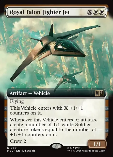 Royal Talon Fighter Jet, Magic card MSC 321 — Marvel Super Heroes Commander set