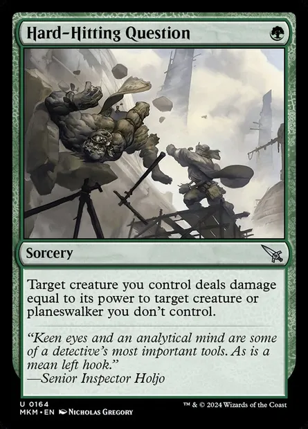 Hard-Hitting Question, Magic card MKM 164 — Murders at Karlov Manor set