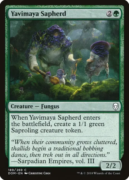 Yavimaya Sapherd, Magic card DOM 189 — Dominaria set