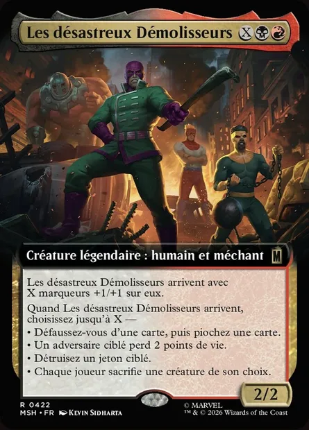 Les désastreux Démolisseurs, carte Magic MSH 422 — extension Marvel Super Heroes