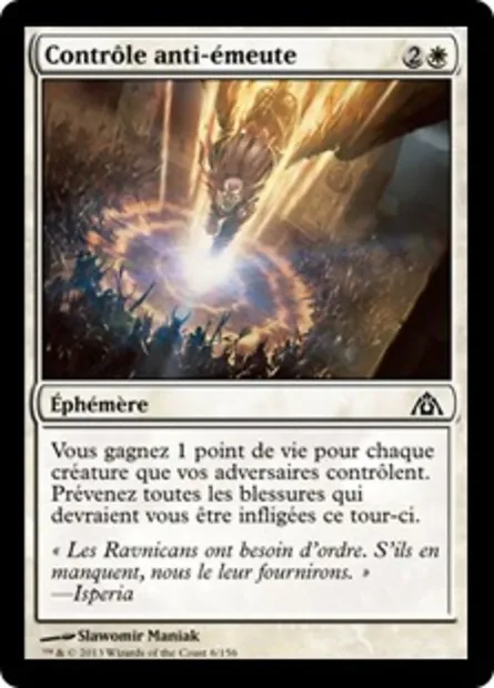 Contrôle anti-émeute, carte Magic DGM 6 — extension Le labyrinthe du dragon