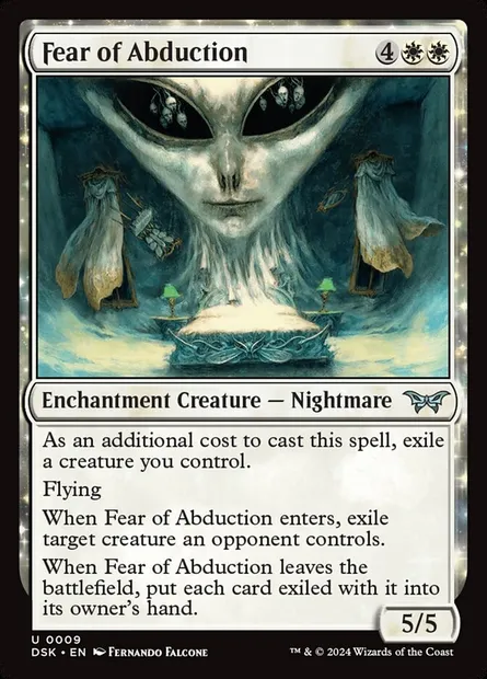 Fear of Abduction, Magic card DSK 9 — Duskmourn: House of Horror set