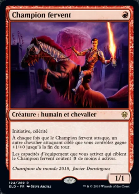 Champion fervent, carte Magic ELD 124 — extension Throne of Eldraine
