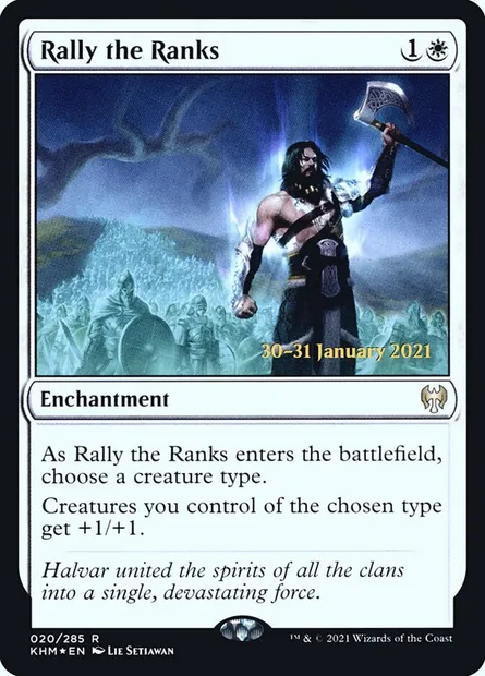 Rally the Ranks, Magic card PKHM 20s — Kaldheim Promos set