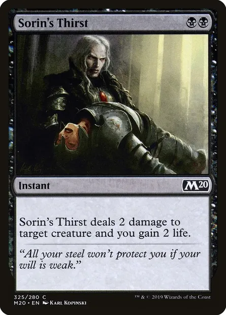 Sorin's Thirst, Magic card M20 325 — Core Set 2020 set