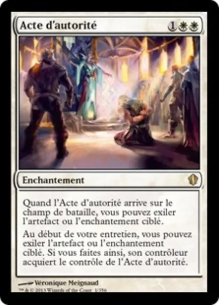 Acte d'autorité, carte Magic C13 1 — extension Commander 2013