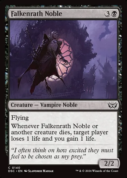 Falkenrath Noble, Magic card DSC 140 — Duskmourn: House of Horror Commander set