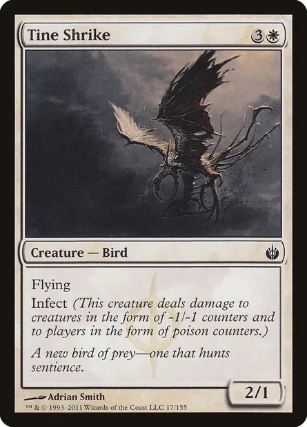 Tine Shrike, Magic card MBS 17 — Mirrodin Besieged set
