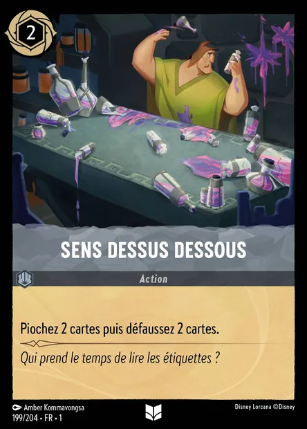 Sens dessus dessous, carte Disney Lorcana CH1-199 — extension Premier Chapitre