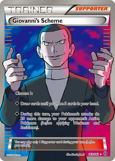 Giovanni's Scheme, Pokémon card BKT 162 — BREAKthrough set