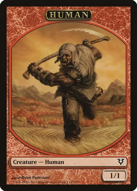 Human, carte Magic TAVR 7 — extension Avacyn Restored Tokens