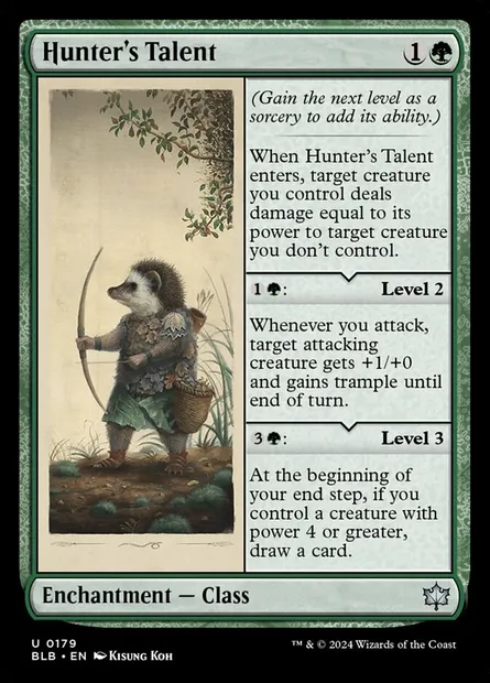 Hunter's Talent, Magic card BLB 179 — Bloomburrow set