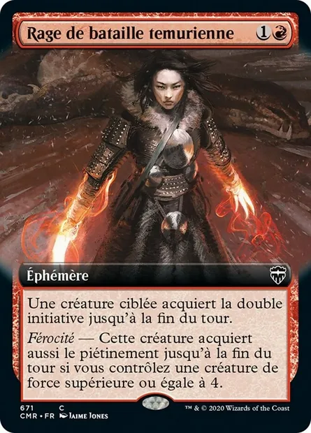 Rage de bataille temurienne, carte Magic CMR 671 — extension Commander Legends