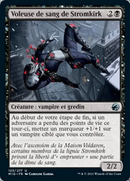 Voleuse de sang de Stromkirk, carte Magic MID 123 — extension Innistrad : chasse de minuit