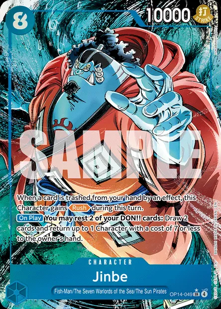 Jinbe, One Piece card OP14-049 — THE AZURE SEA’S SEVEN set