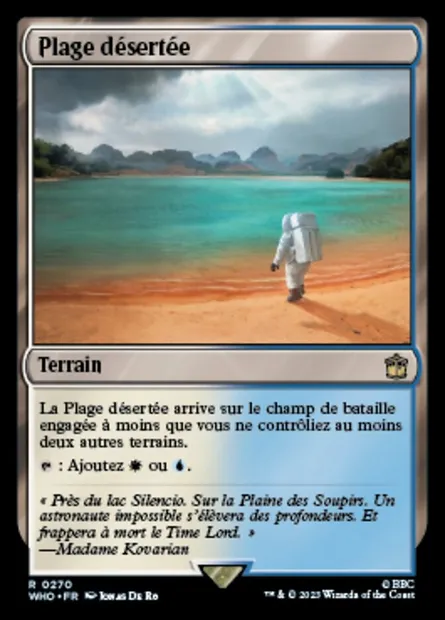 Plage désertée, carte Magic WHO 270 — extension Doctor Who