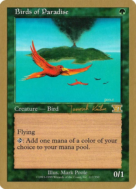 Oiseaux de paradis, carte Magic WC00 jk217 — extension World Championship Decks 2000