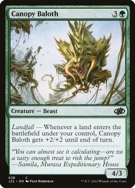 Canopy Baloth, Magic card J22 638 — Jumpstart 2022 set