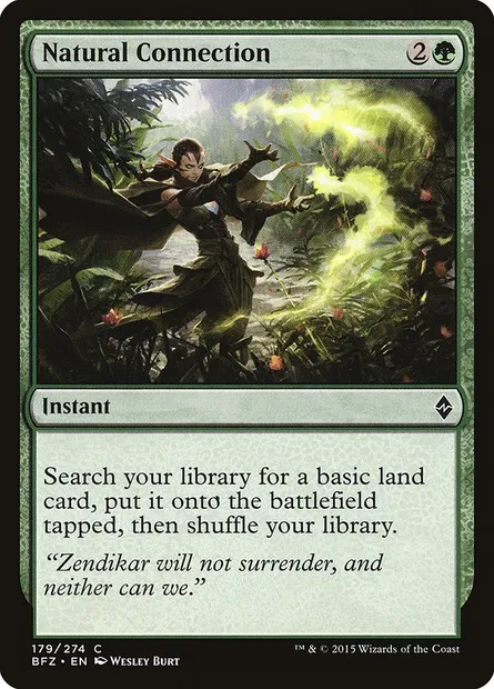 Natural Connection, Magic card BFZ 179 — Battle for Zendikar set