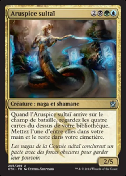 Aruspice sultaï, carte Magic KTK 205 — extension Les Khans de Tarkir