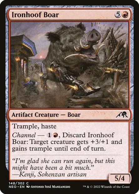 Ironhoof Boar, Magic card NEO 148 — Kamigawa: Neon Dynasty set