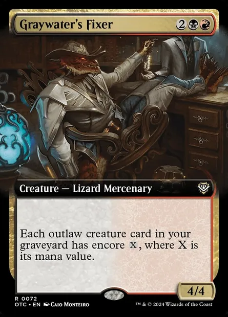 Graywater's Fixer, Magic card OTC 72 — Outlaws of Thunder Junction Commander set